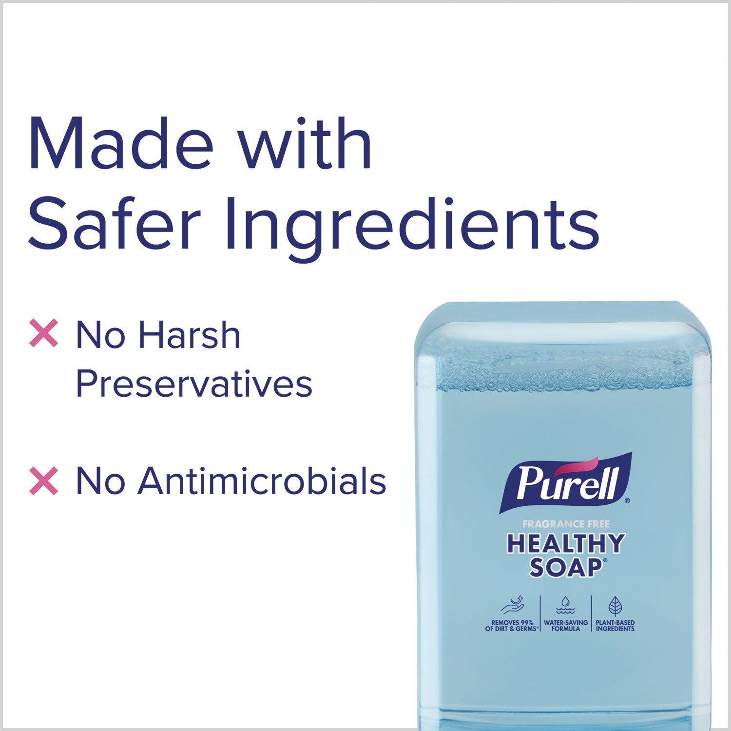 HEALTHY SOAP with CLEAN RELEASE Technology Fragrance Free Foam, For ES10 Dispensers, 1,200 mL Refill, 2/Carton