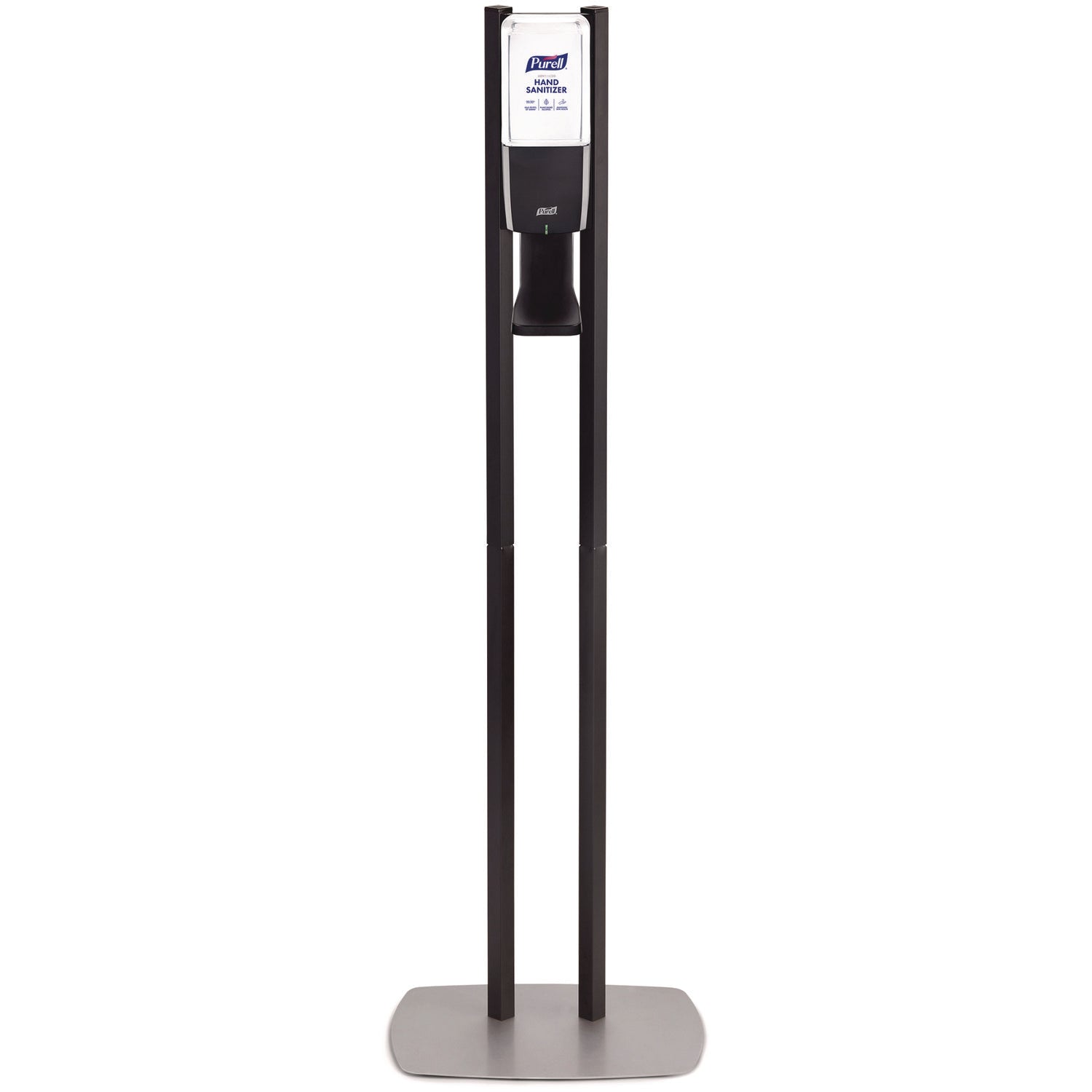 PURELL ES10 Floor Stand with Automatic Dispenser - Floor, Freestanding - Graphite - For High Traffic Area, Sanitizing Dispenser, Waiting Room, Hallway - Low-profile Base, Lightweight, Sturdy - 1