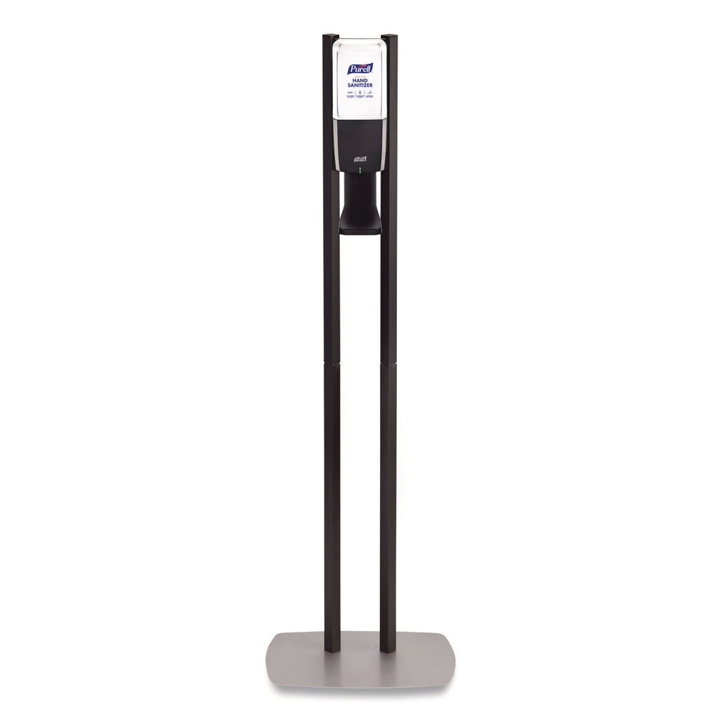 PURELL ES10 Floor Stand with Automatic Dispenser - Floor, Freestanding - Graphite - For High Traffic Area, Sanitizing Dispenser, Waiting Room, Hallway - Low-profile Base, Lightweight, Sturdy
