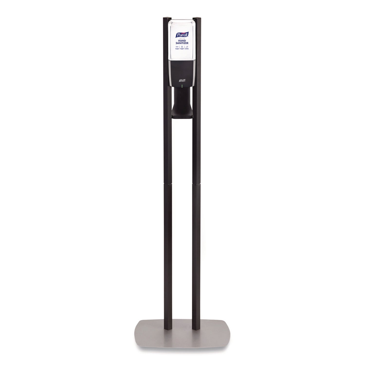 PURELL ES10 Floor Stand with Automatic Dispenser - Floor, Freestanding - Graphite - For High Traffic Area, Sanitizing Dispenser, Waiting Room, Hallway - Low-profile Base, Lightweight, Sturdy