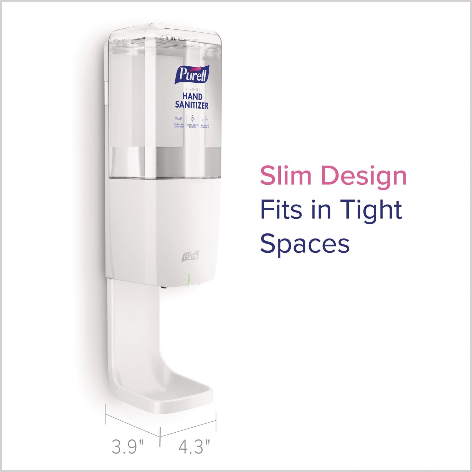 ES10 Automatic Hand Sanitizer Dispenser, 4.33 x 3.96 x 10.31, White