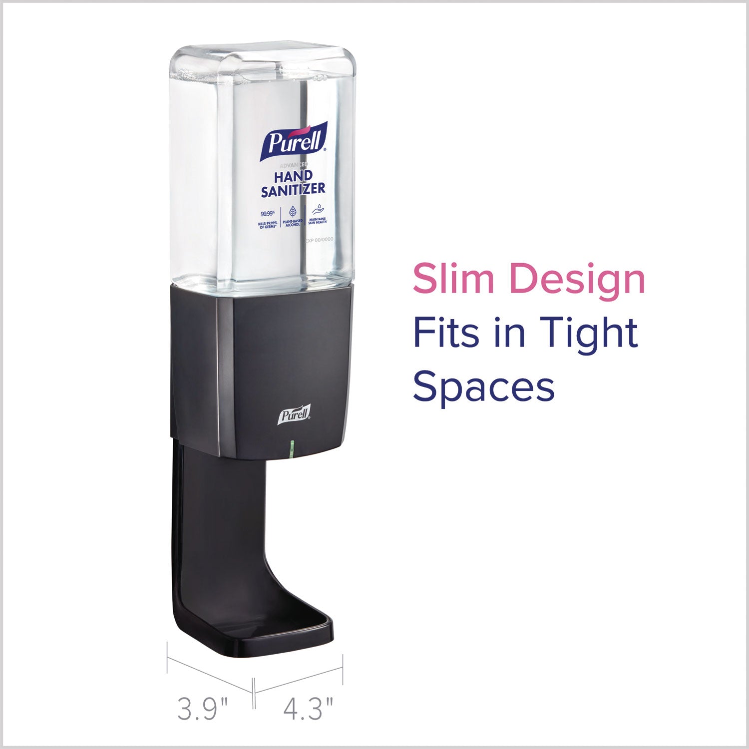 ES10 Automatic Hand Sanitizer Dispenser, 4.33 x 3.96 x 10.31, Graphite