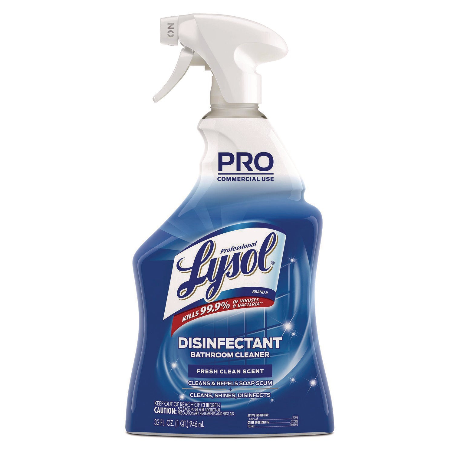 Disinfectant Bathroom Cleaner, 32 oz Spray Bottle, 12/Carton - 2