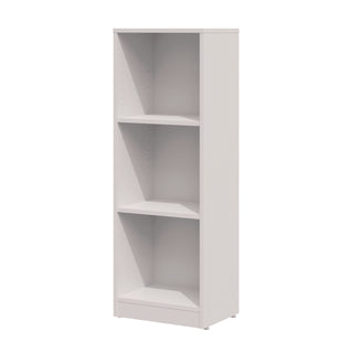 Three-Shelf Narrow-Footprint Bookcase, 15.75" x 11.42" x 44.33", White - 2