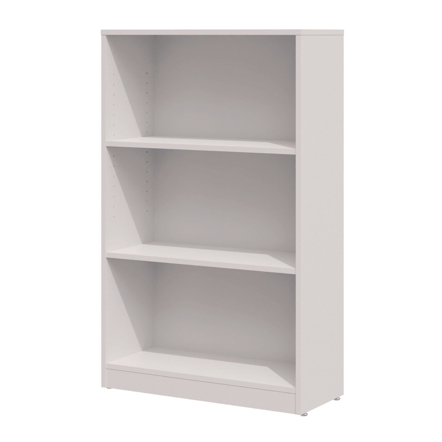 Three-Shelf Bookcase, 27.56" x 11.42" x 44.33", White - 2