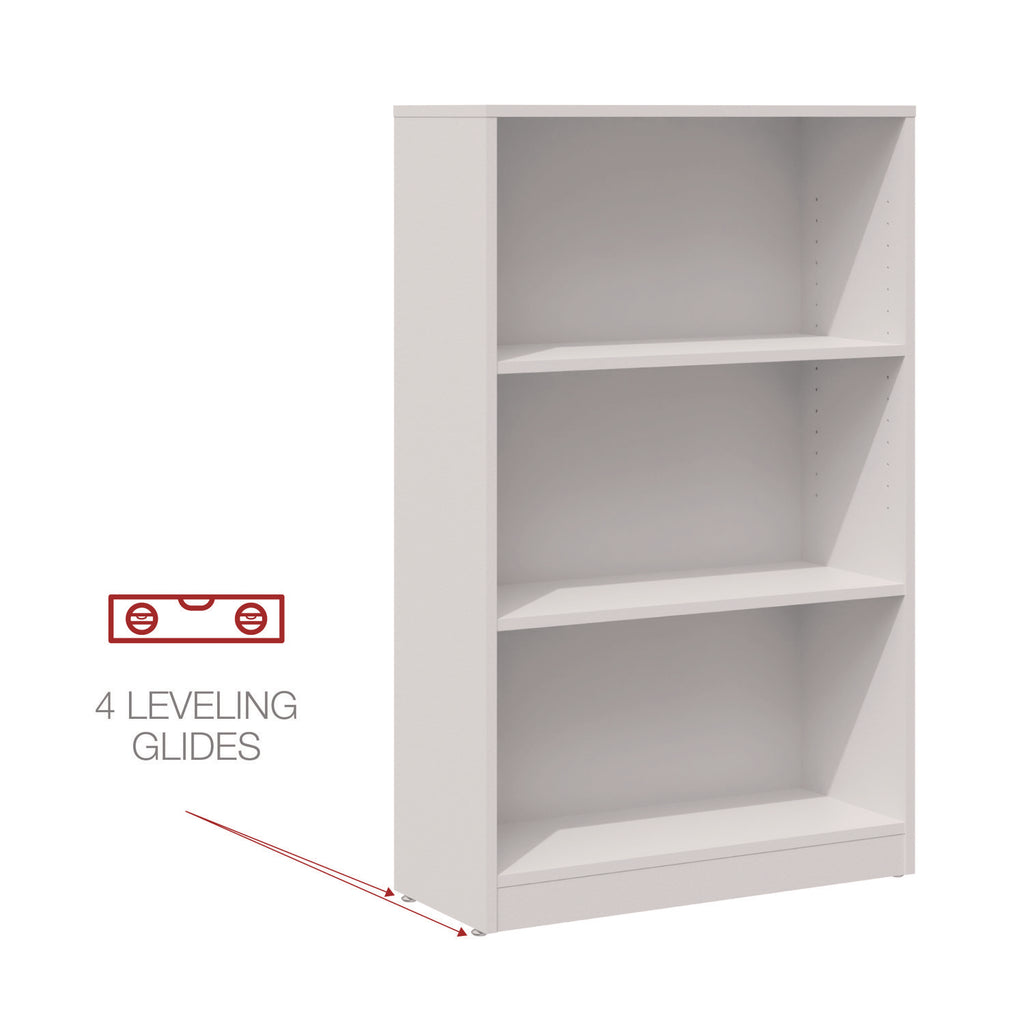 Three-Shelf Bookcase, 27.56" x 11.42" x 44.33", White - 7