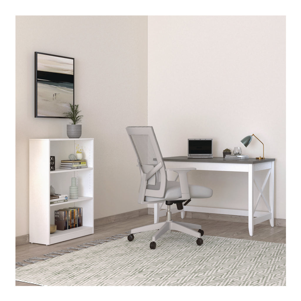 Three-Shelf Bookcase, 27.56" x 11.42" x 44.33", White - 8