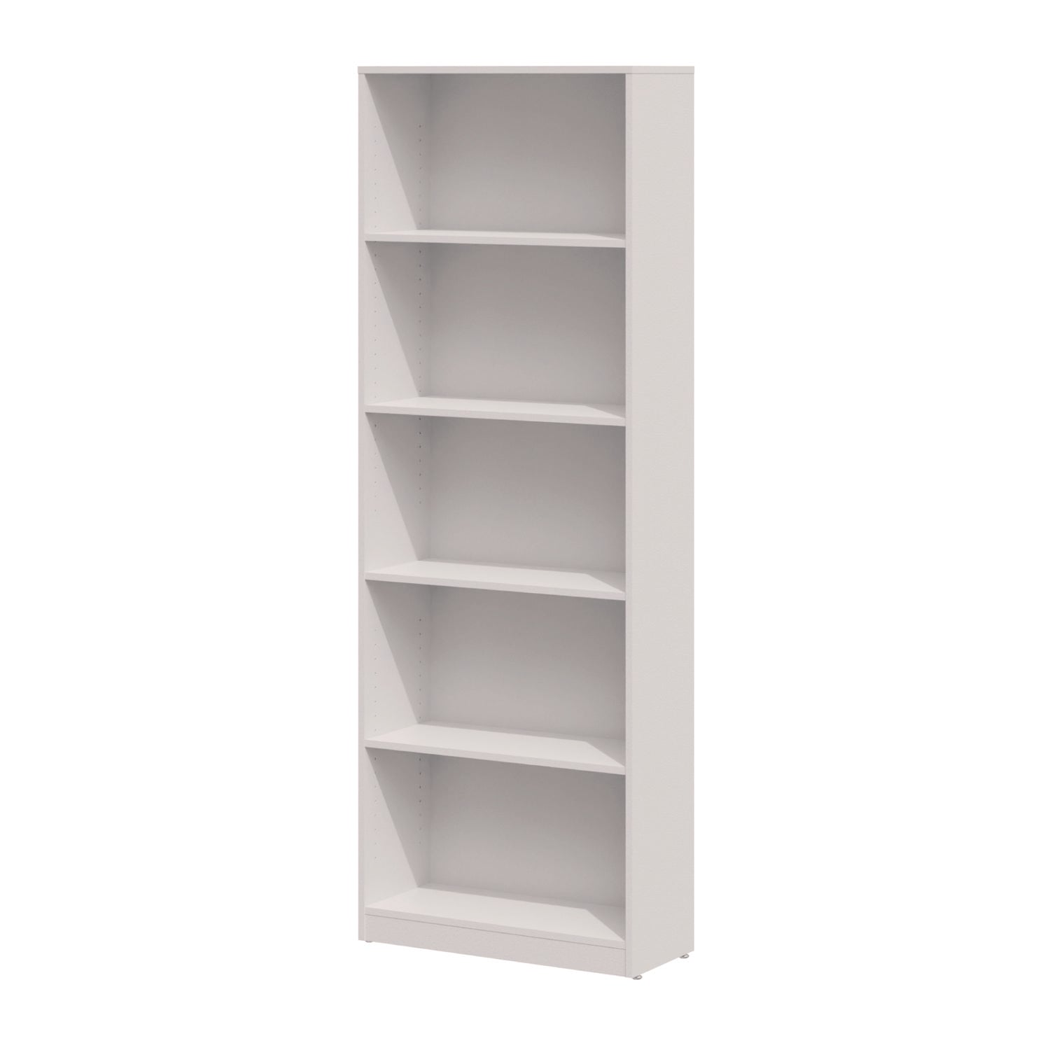 Five-Shelf Bookcase, 27.56" x 11.42" x 77.56", White - 2