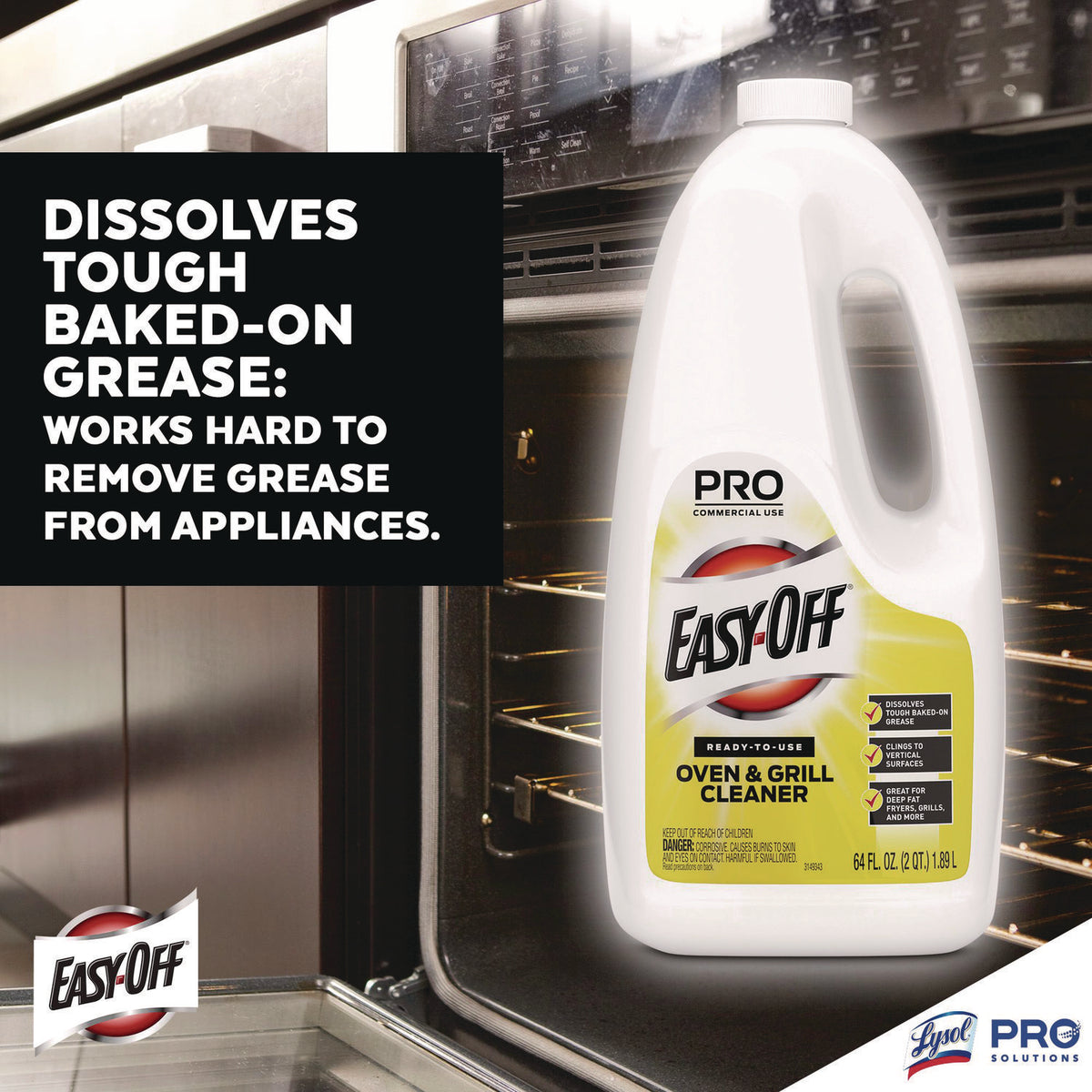 Oven & Grill Cleaner, Liquid, 2qt Bottle, Sold as 1 Each