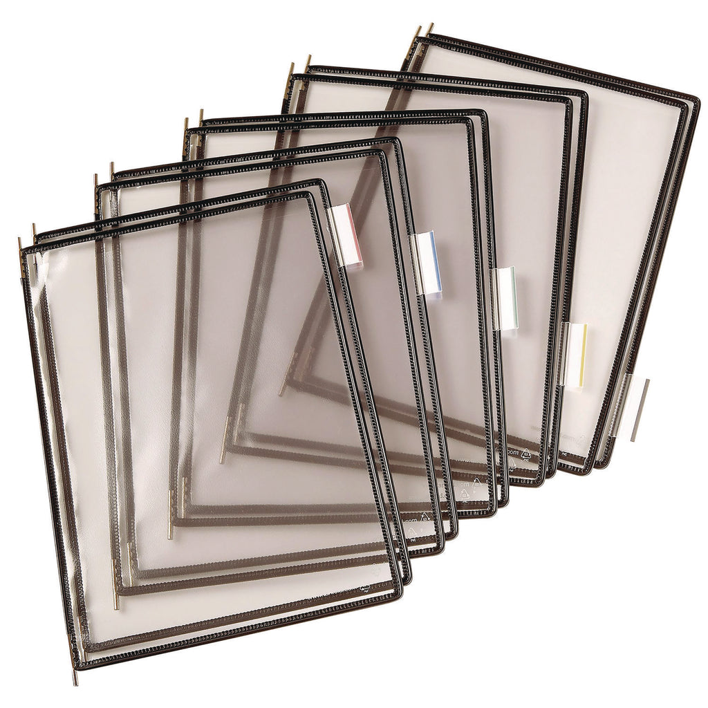 Desktop Reference Starter Set, 10 Antimicrobial Wire-Reinforced Pockets