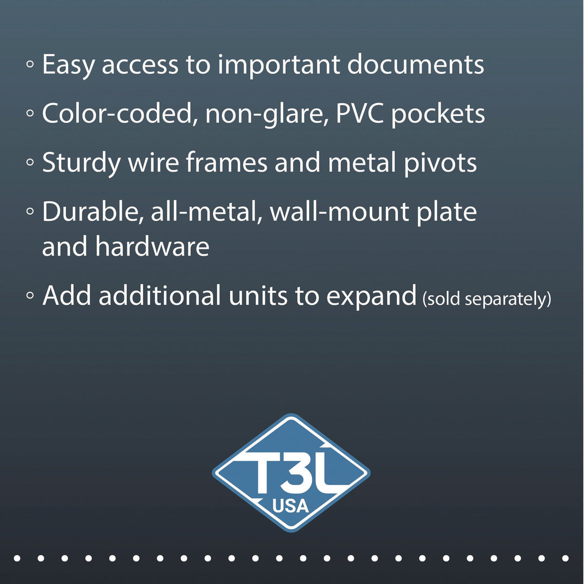 Wall Unit Reference Starter Set, 10 Wire-Reinforced Pockets