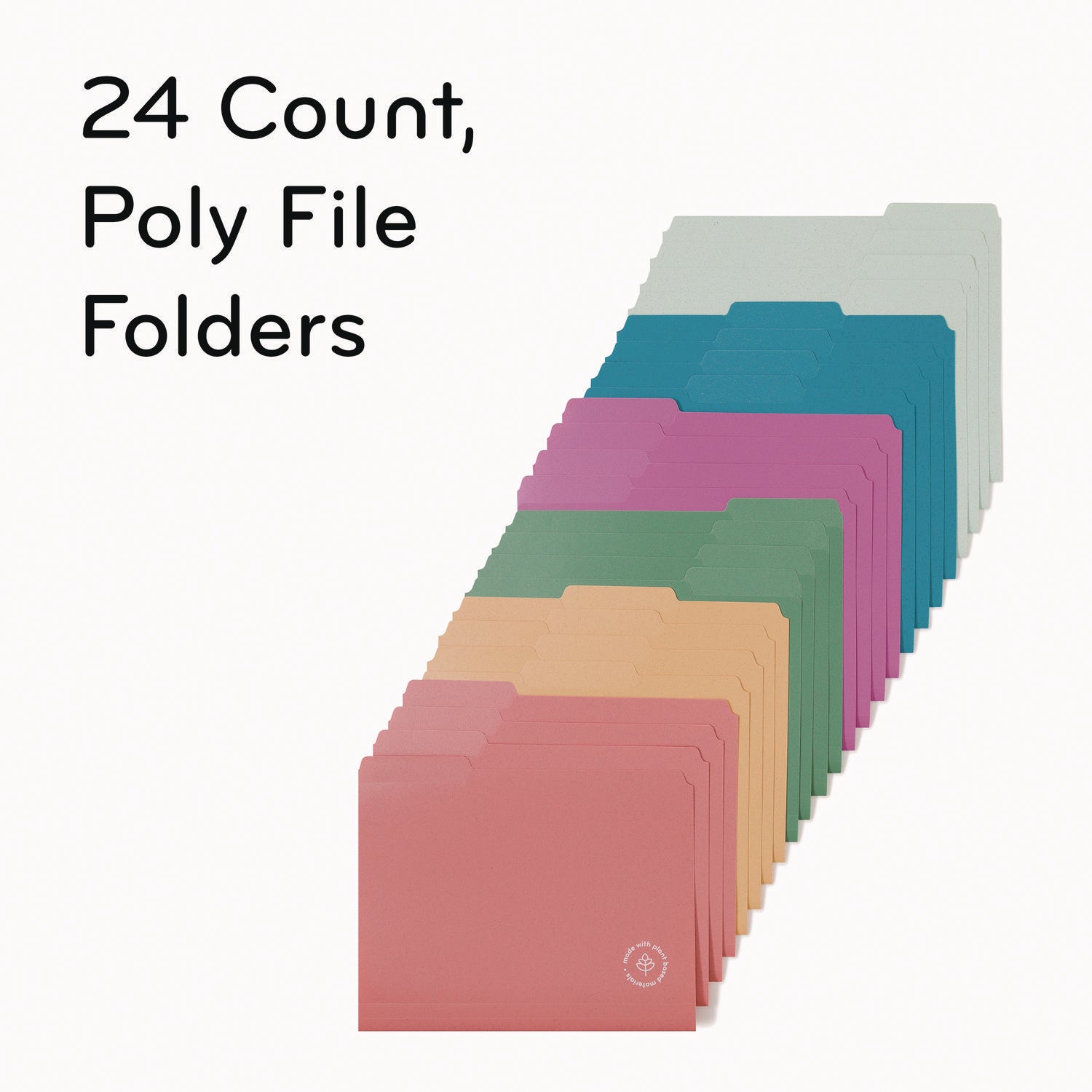 u-eco-poly-file-folders-1-3-cut-tabs-assorted-letter-size-05-expansion-assorted-colors-24-pack_ubr6597u0112 - 5