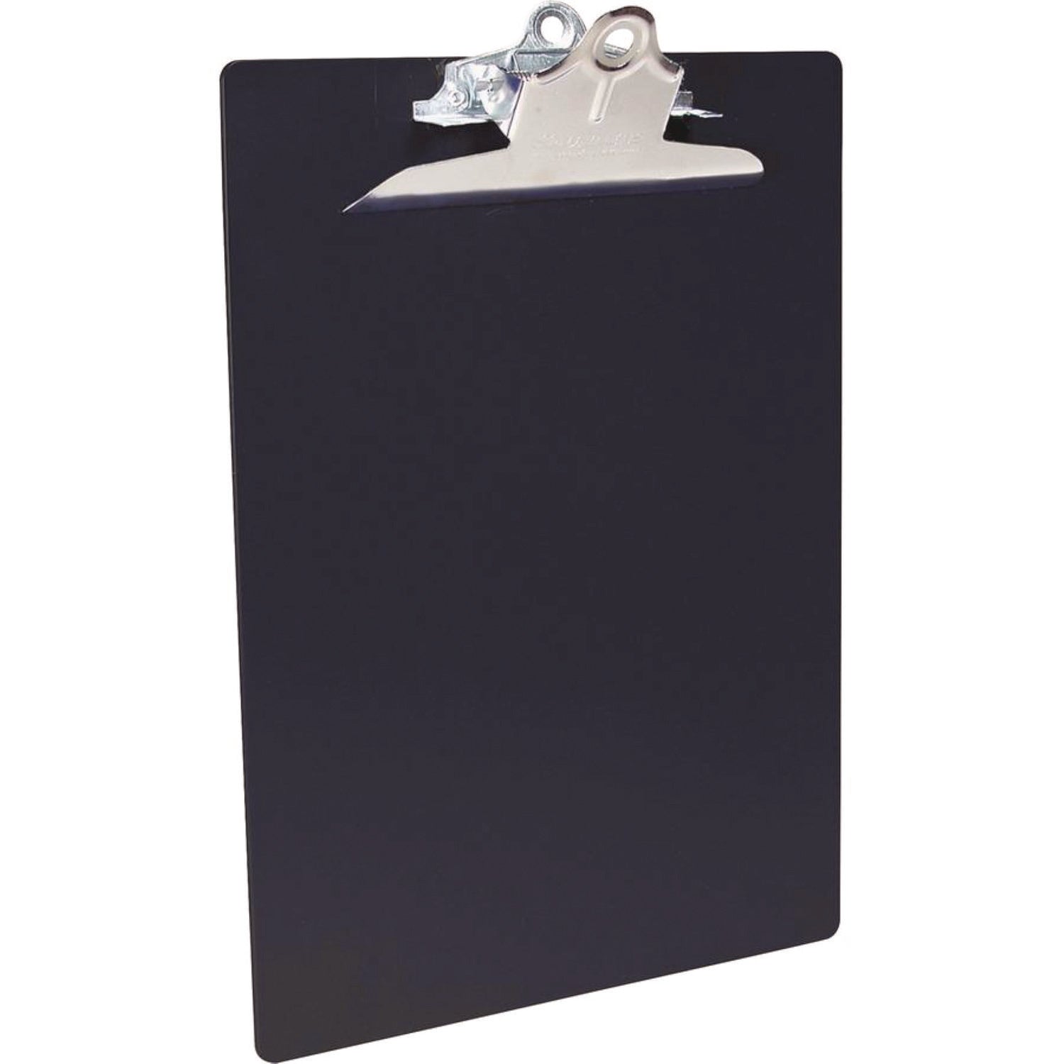 Recycled Plastic Clipboard with Ruler Edge, 1" Clip Capacity, Holds 8.5 x 11 Sheets, Black - 