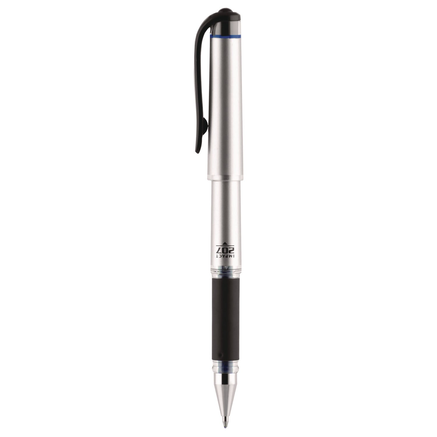 207-impact-gel-pen-stick-bold-1-mm-blue-ink-silver-black-blue-barrel_ubc65801 - 4