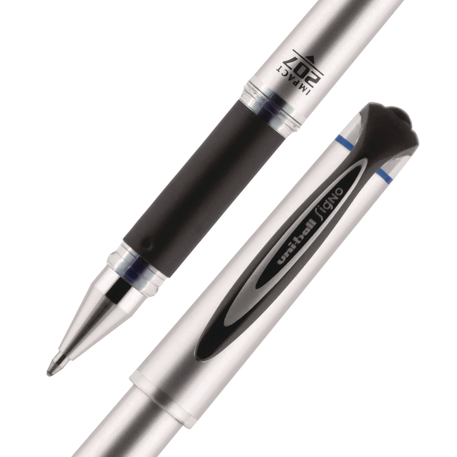 207-impact-gel-pen-stick-bold-1-mm-blue-ink-silver-black-blue-barrel_ubc65801 - 5