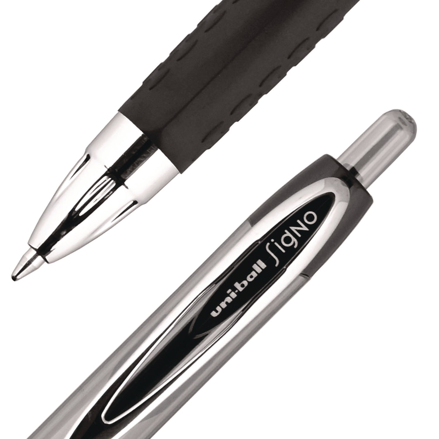 signo-207-gel-pen-retractable-medium-07-mm-black-ink-smoke-black-barrel-dozen_ubc33950 - 4