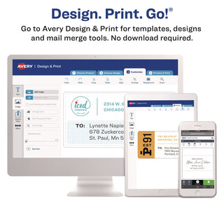 Glossy White Easy Peel Mailing Labels w/ Sure Feed Technology, Laser Printers, 1 x 2.63, White, 30/Sheet, 25 Sheets/Pack