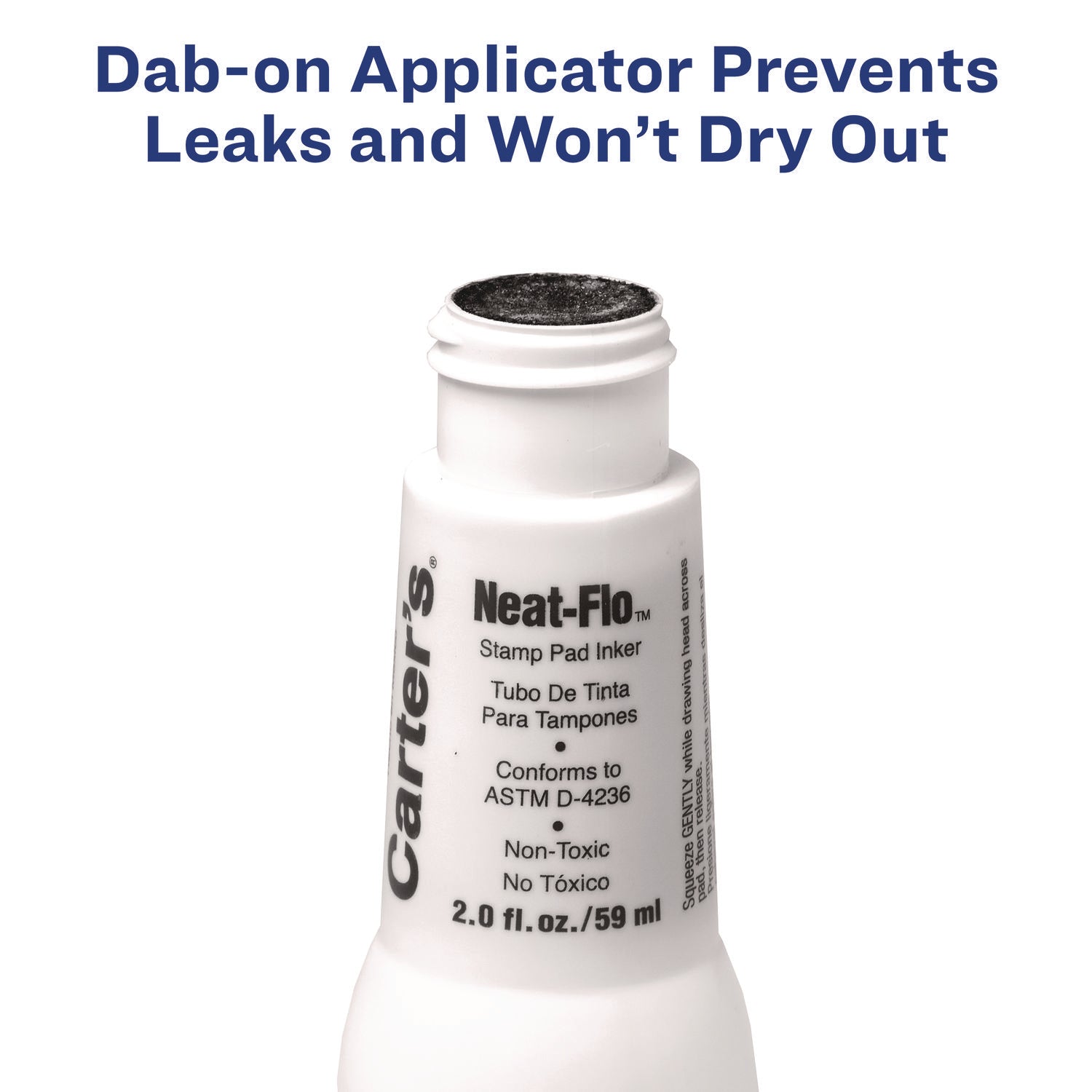 Neat-Flo Stamp Pad Inker, 2 oz Bottle, Black