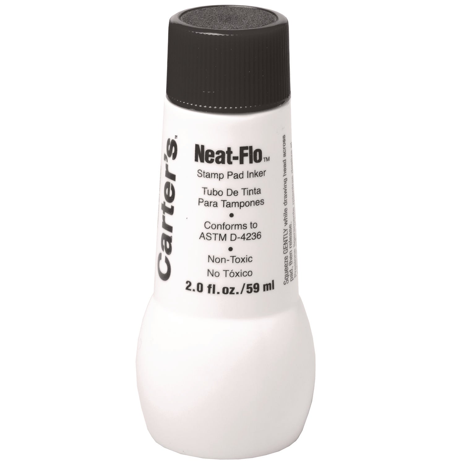 Neat-Flo Stamp Pad Inker, 2 oz Bottle, Black - 