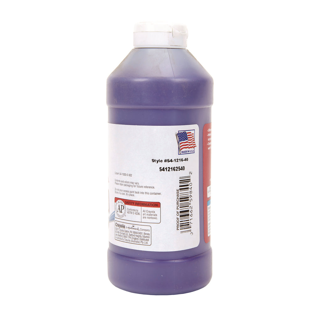Premier Tempera Paint, Violet, 16 oz Bottle
