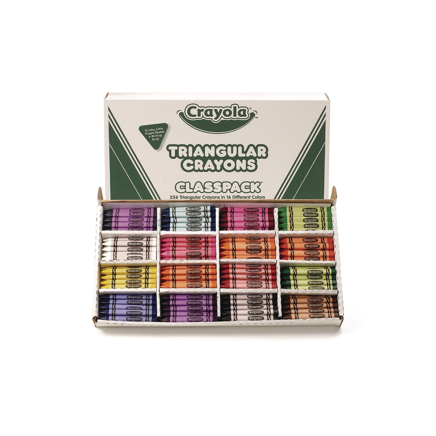 Classpack Triangular Crayons, 16 Colors, 256/Carton - 4