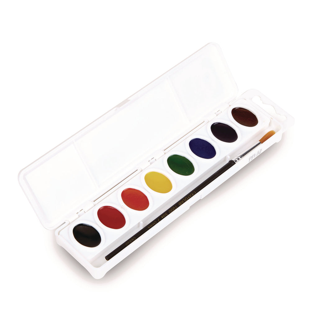 Watercolors, 8 Assorted Colors, Palette Tray