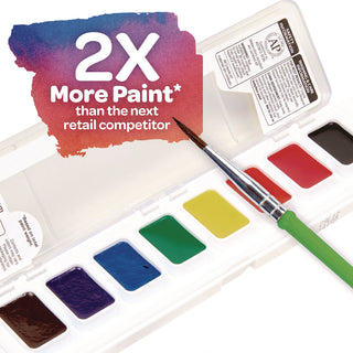 Washable Watercolor Paint, 8 Assorted Colors, Palette Tray
