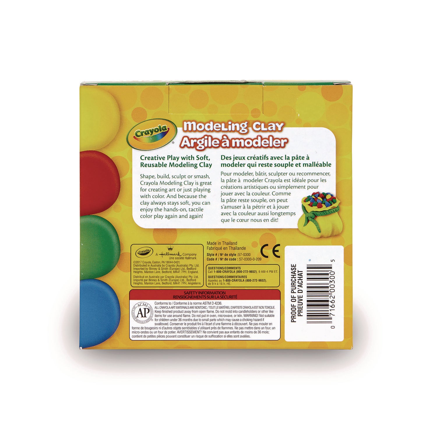 Modeling Clay Assortment, 4 oz of Each Color Blue/Green/Red/Yellow, 1 lb - 