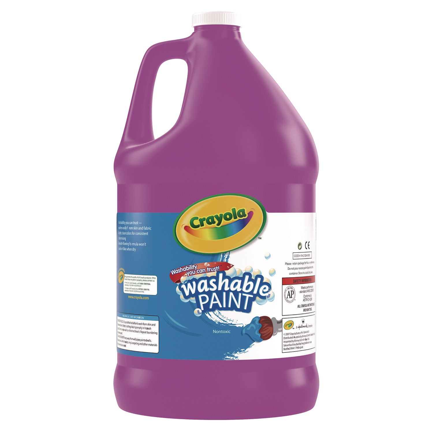 Washable Paint, Violet, 1 gal Bottle - 