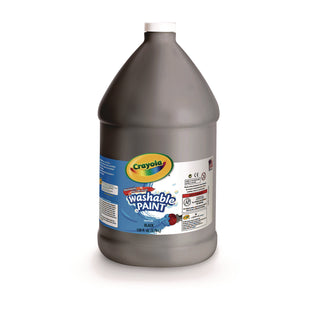 Washable Paint, Black, 1 gal Bottle