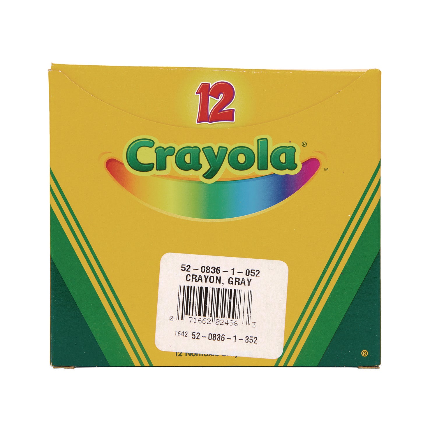 Bulkl Crayons, Gray, 12/Box
