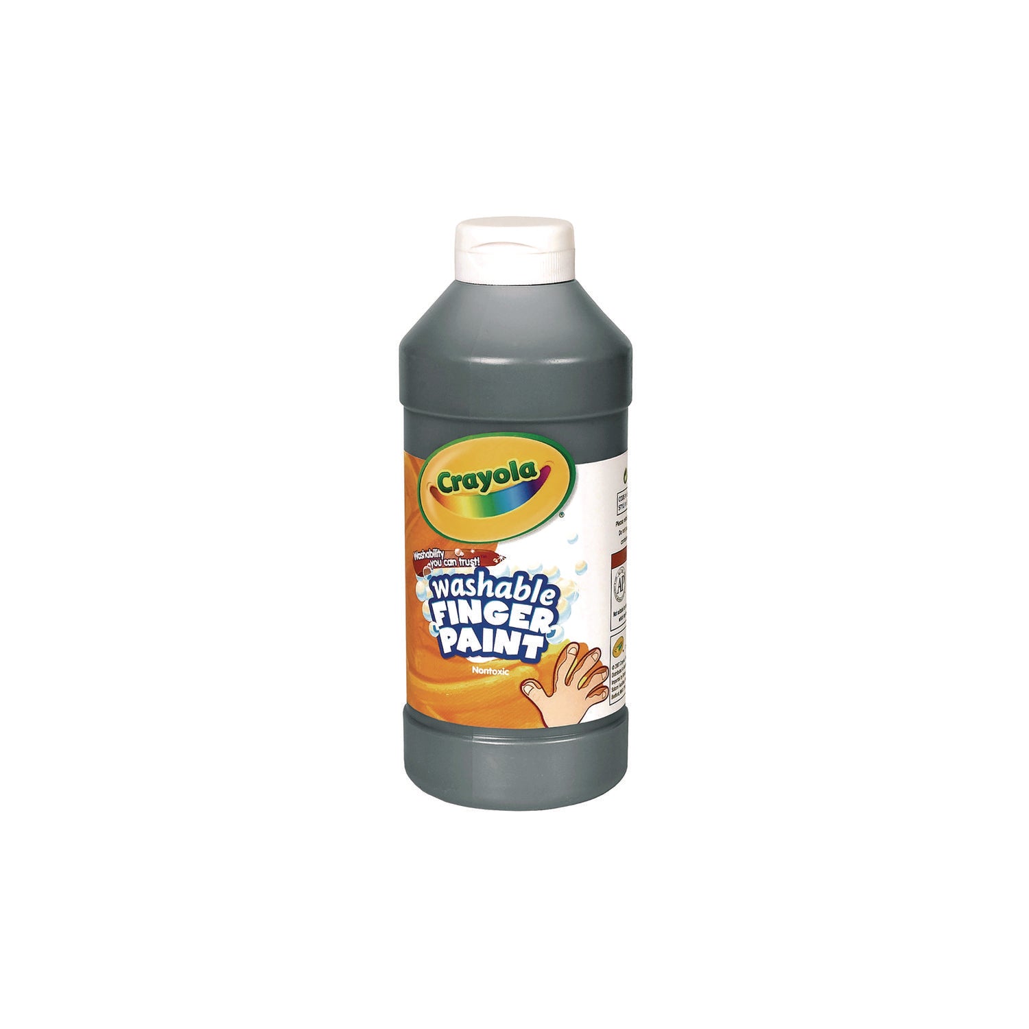 Washable Fingerpaint, Black, 16 oz Bottle