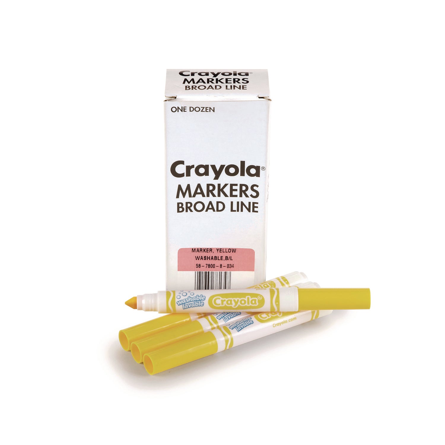 broad-line-washable-markers-broad-bullet-tip-yellow-12-box_cyo587800034 - 3