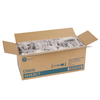 Individually Wrapped Heavyweight Soup Spoons, Polystyrene, Black, 1,000/Carton