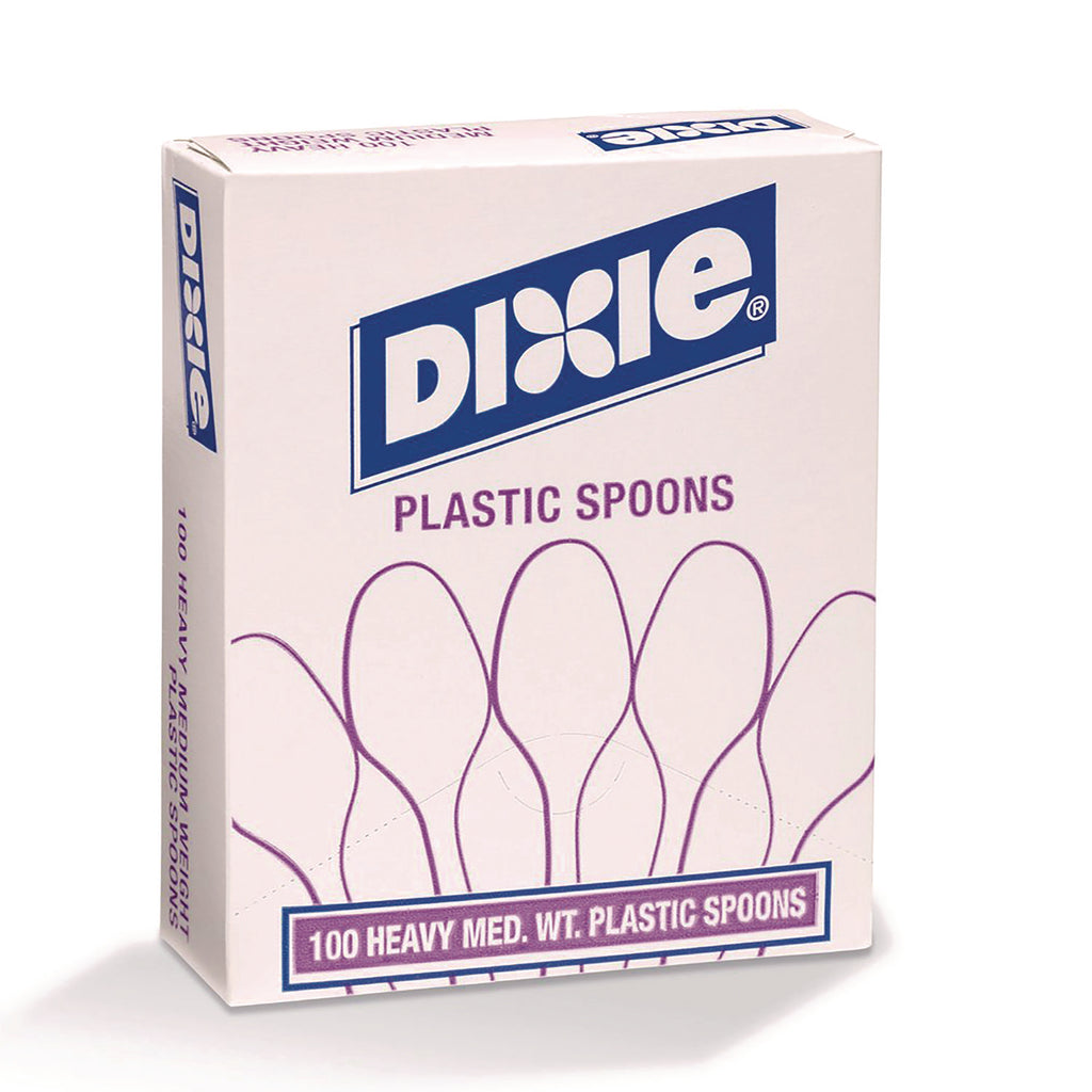 Plastic Cutlery, Heavy Mediumweight Soup Spoon, 100/Box - 
