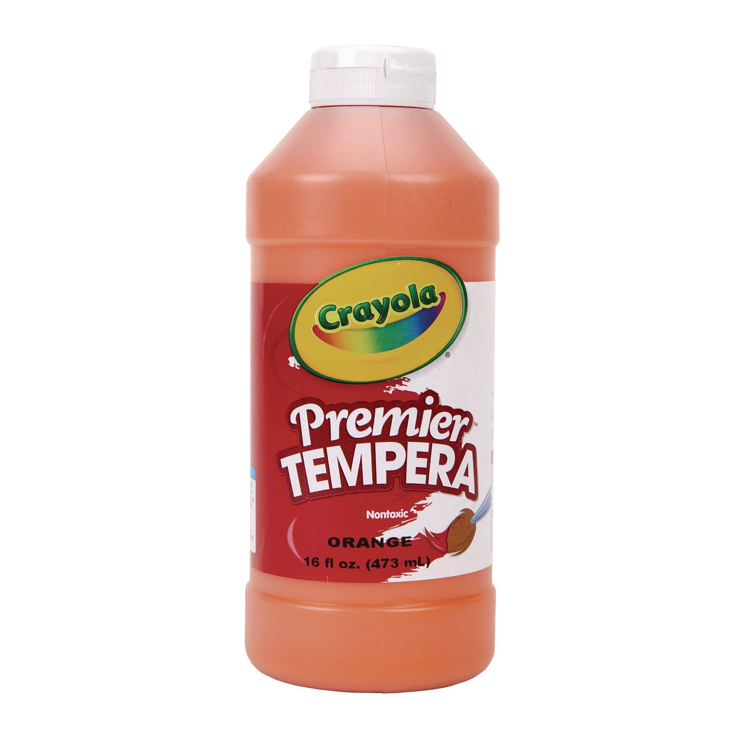 Premier Tempera Paint, Orange, 16 oz Bottle - 