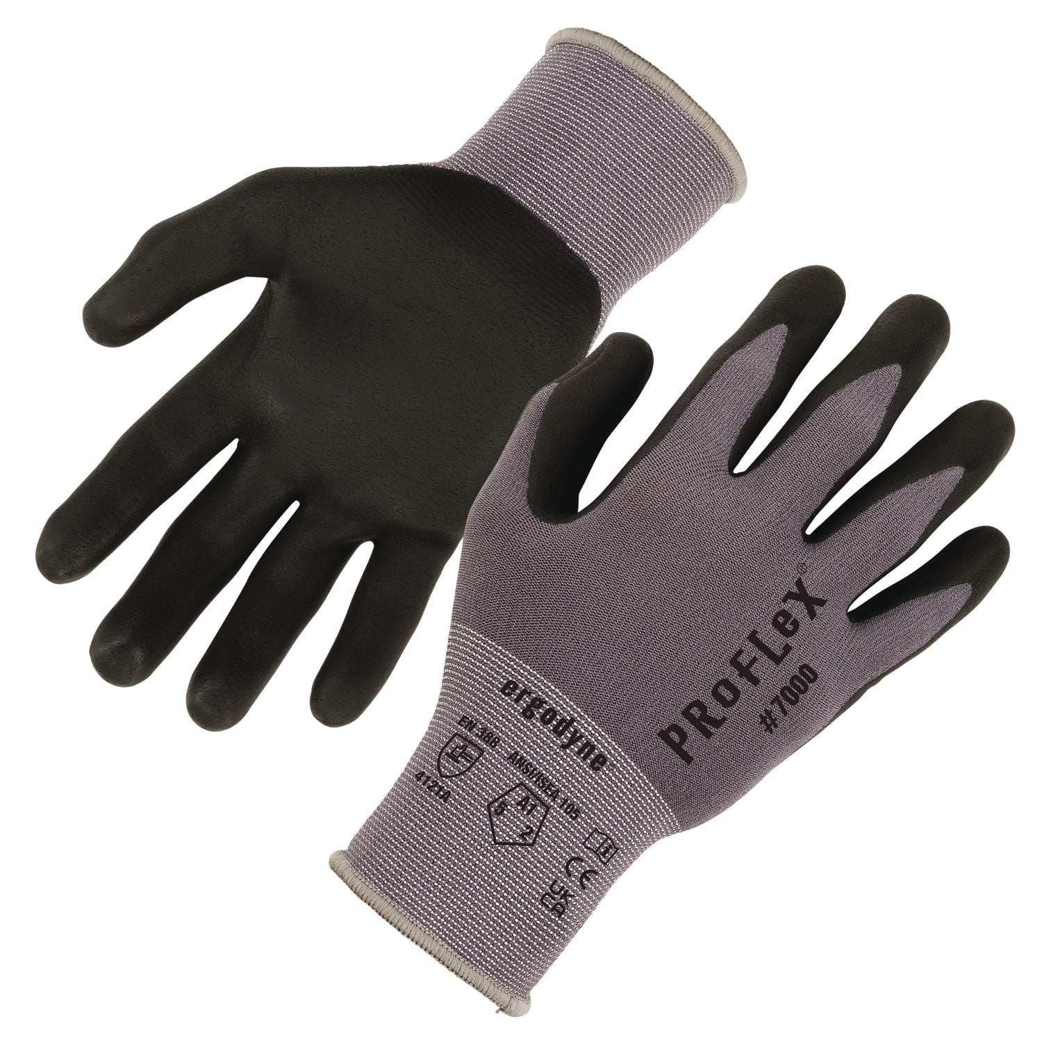 ProFlex 7000 Nitrile-Coated Gloves Microfoam Palm, Gray, X-Small, 12 Pairs/Pack, Ships in 1-3 Business Days