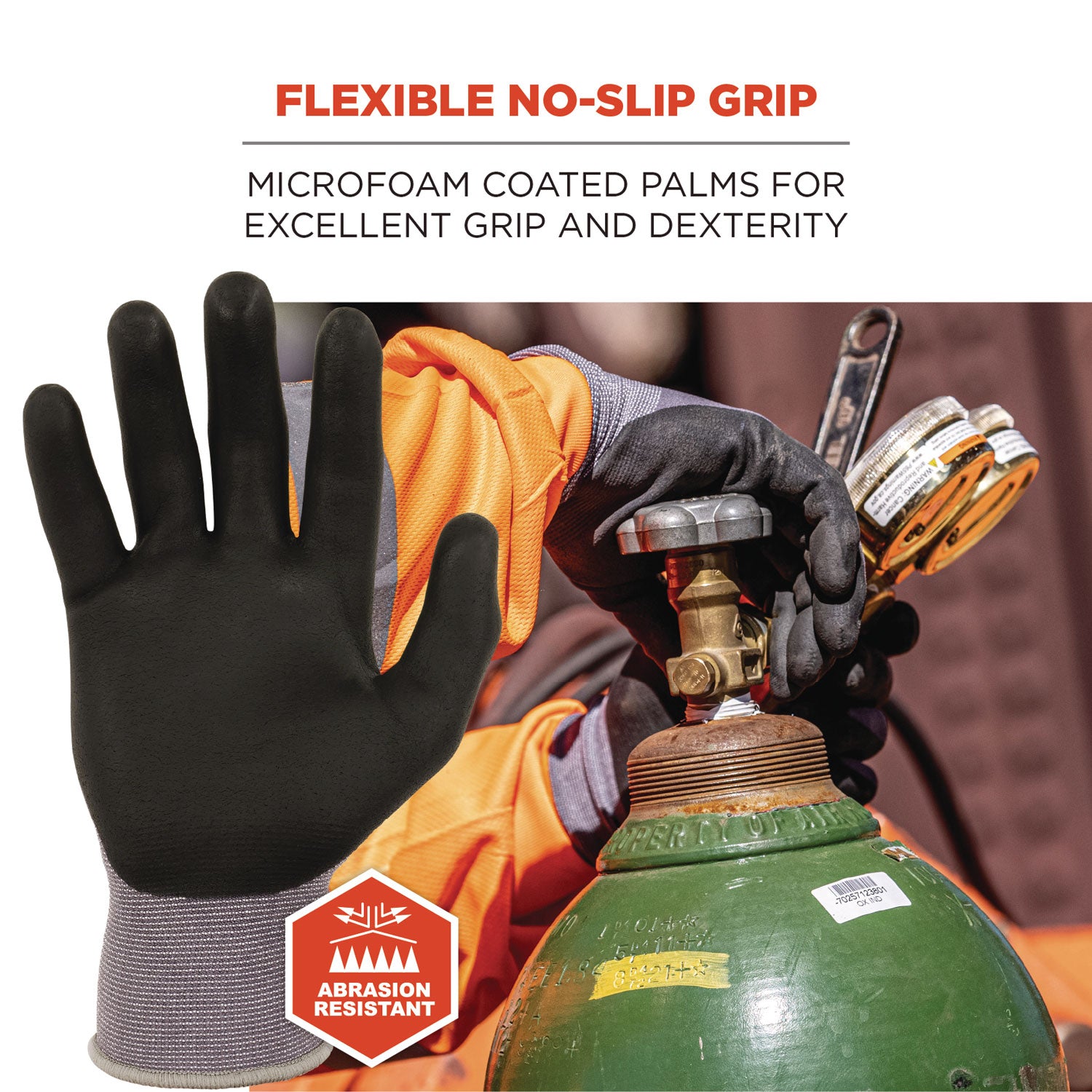 ProFlex 7000 Nitrile-Coated Gloves Microfoam Palm, Gray, X-Small, Pair, Ships in 1-3 Business Days