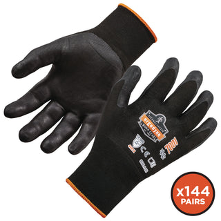ProFlex 7001 Nitrile-Coated Gloves, Black, X-Small, 12 Pairs, Ships in 1-3 Business Days