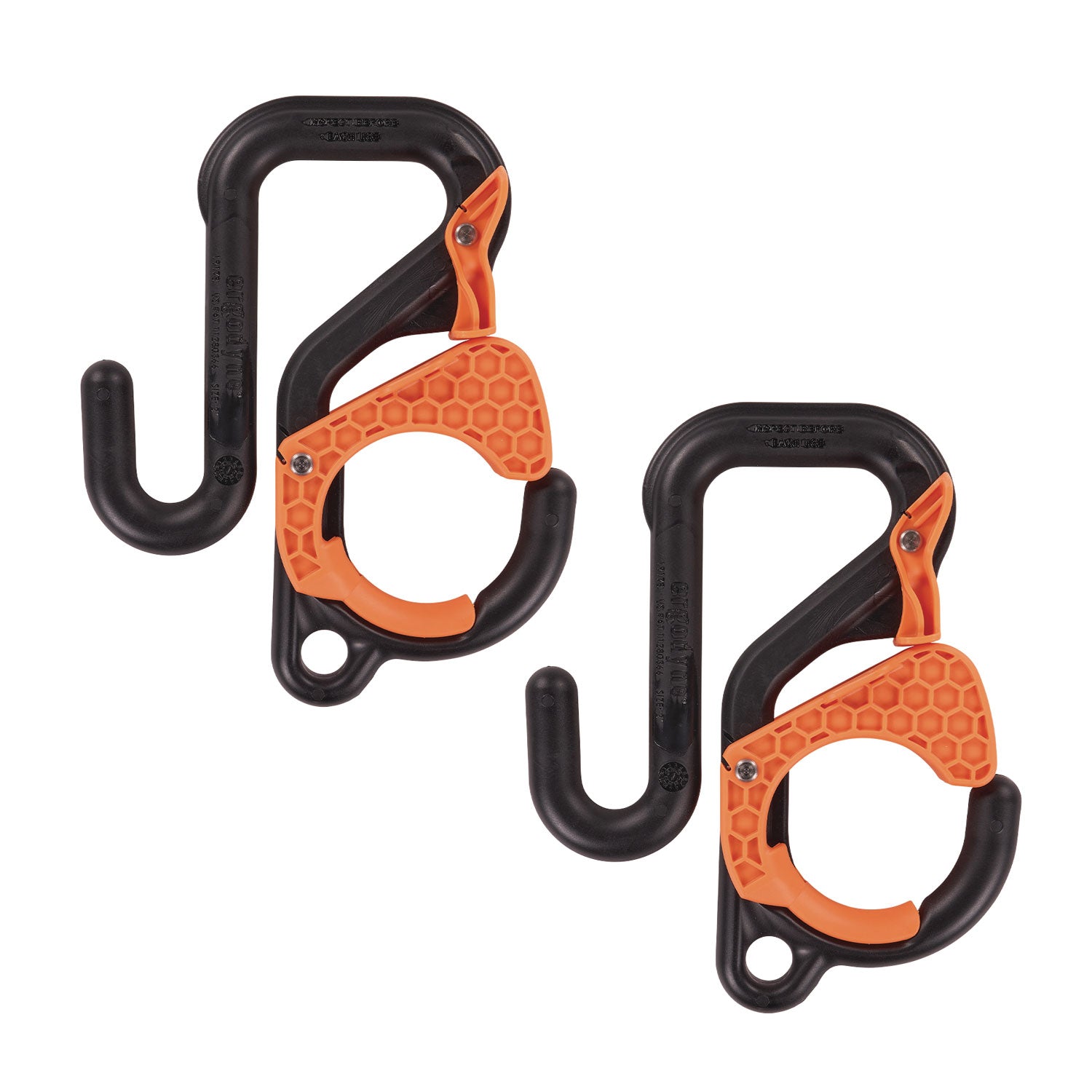 squids-3178-locking-aerial-bucket-hook-tethering-pt-827-x-669-x-217-black-orange-max-40-lb2-pk-ships-in-1-3-bus-days_ego19278 - 1