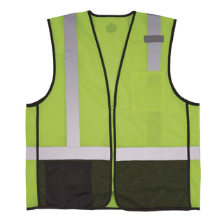 GloWear 8210Z Hi-Vis Class 2 Mesh Vest, 2X-Large to 3X-Large, Lime, Ships in 1-3 Business Days