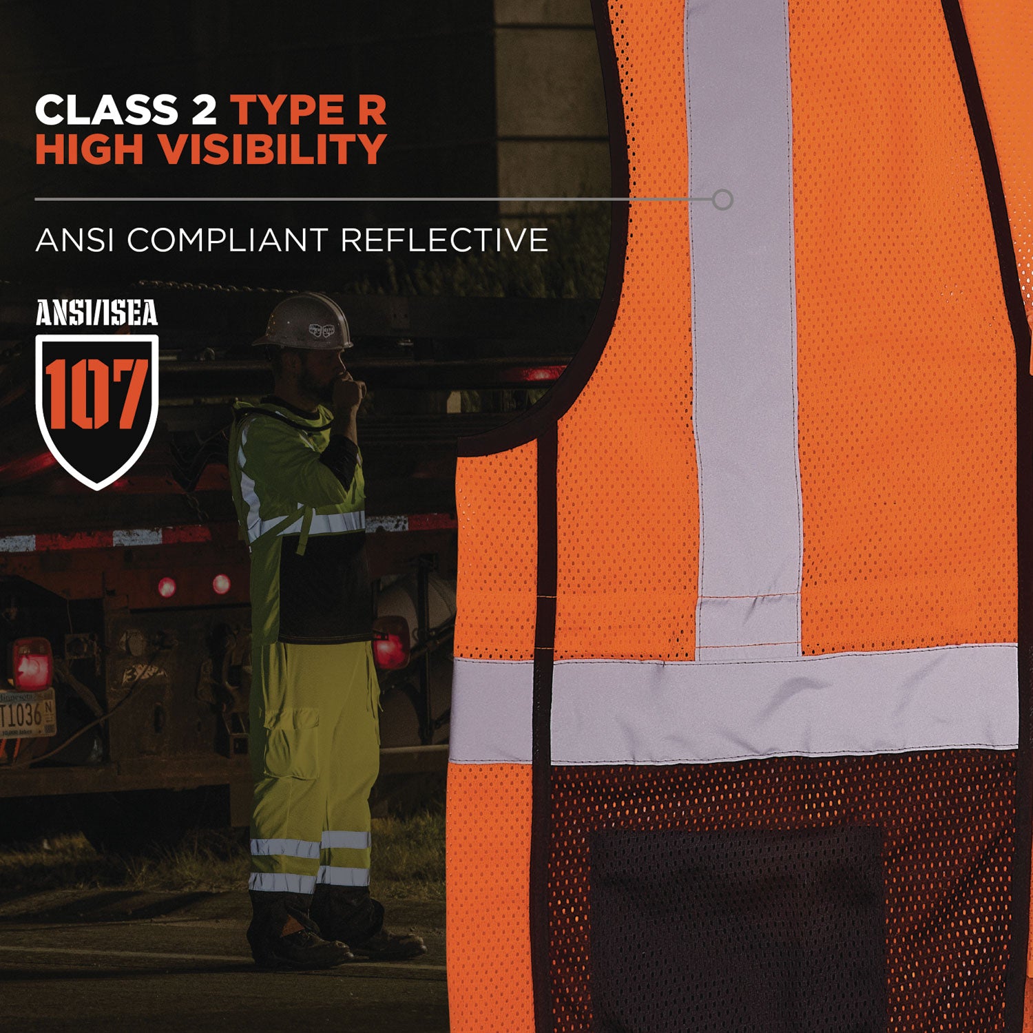 GloWear 8210Z Hi-Vis Class 2 Mesh Vest, Small to Medium, Orange, Ships in 1-3 Business Days
