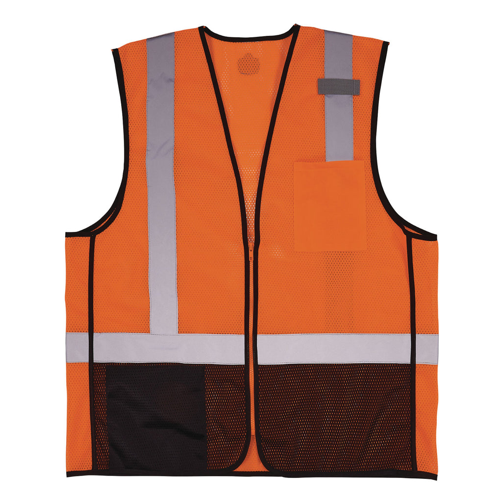 GloWear 8210Z Hi-Vis Class 2 Mesh Vest, 2X-Large to 3X-Large, Orange, Ships in 1-3 Business Days