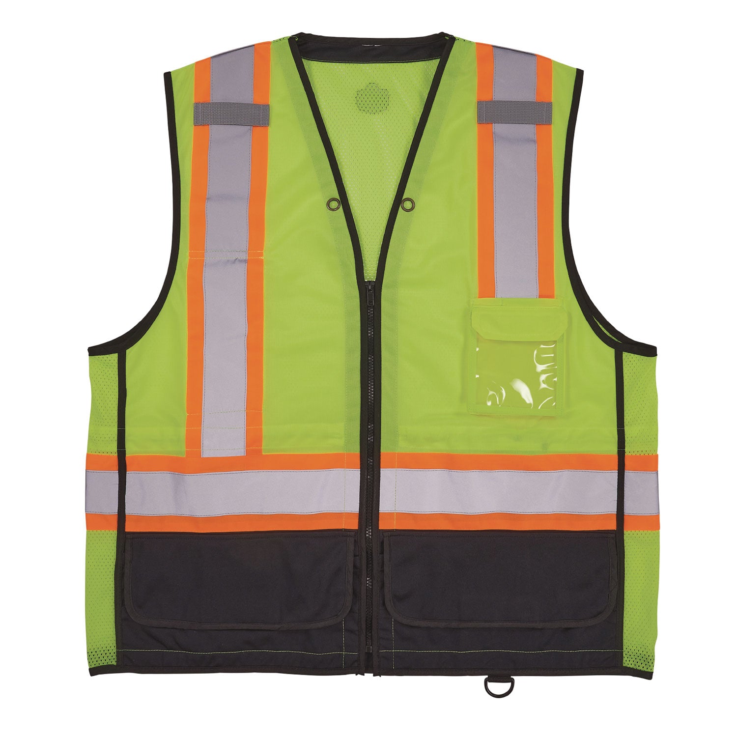 GloWear 8251HDZ Class 2 Two-Tone Hi-Vis Safety Vest, 4X-Large to 5X-Large, Lime, Ships in 1-3 Business Days