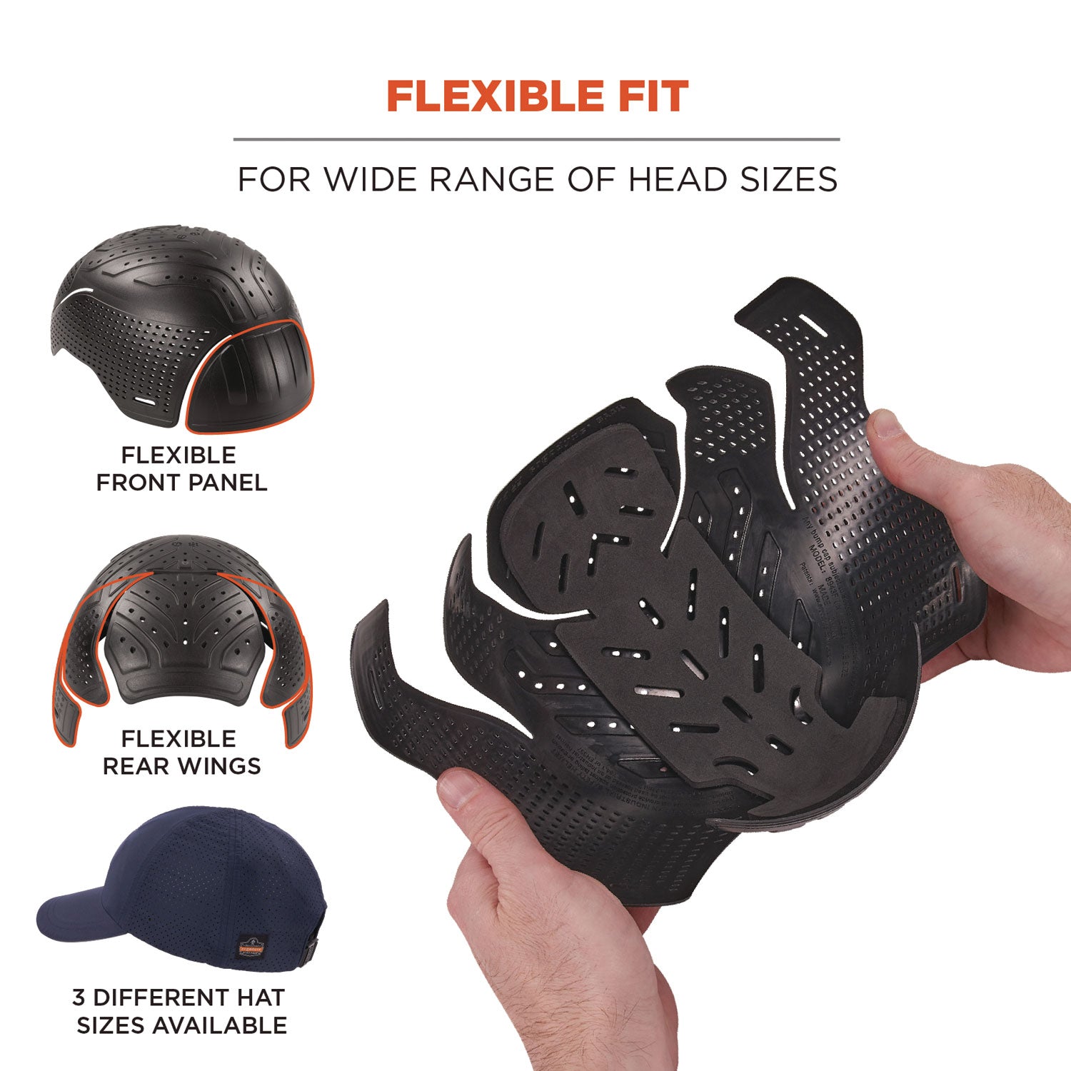 Skullerz 8947 Lightweight Baseball Hat and Bump Cap Insert, X-Large/2X-Large, Navy, Ships in 1-3 Business Days