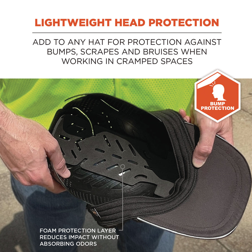 Skullerz 8943F(x) Universal Bump Cap Insert - Flexible Hinged, Charcoal, Ships in 1-3 Business Days