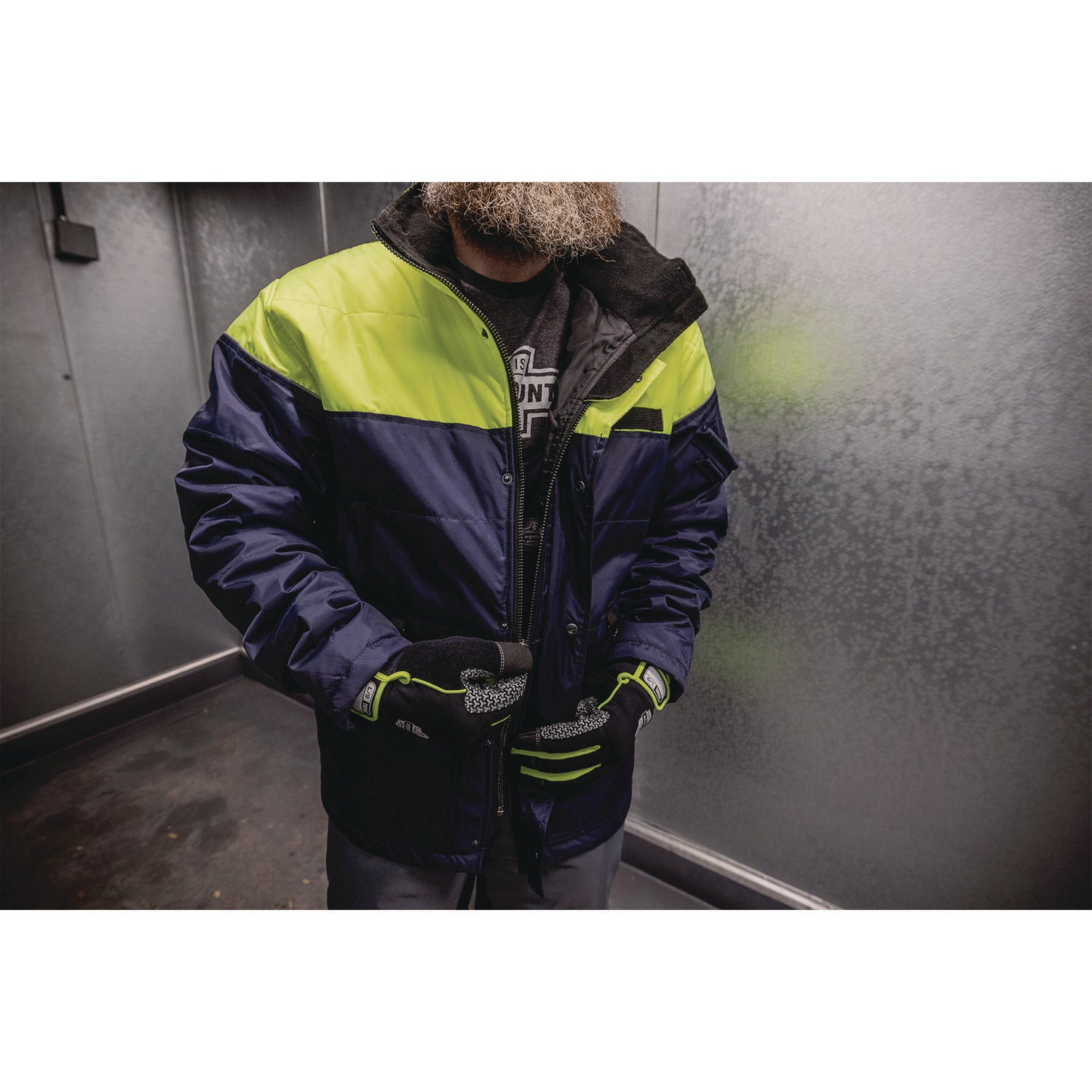 N-Ferno 6476 Insulated Freezer Jacket, Small, Navy, Ships in 1-3 Business Days