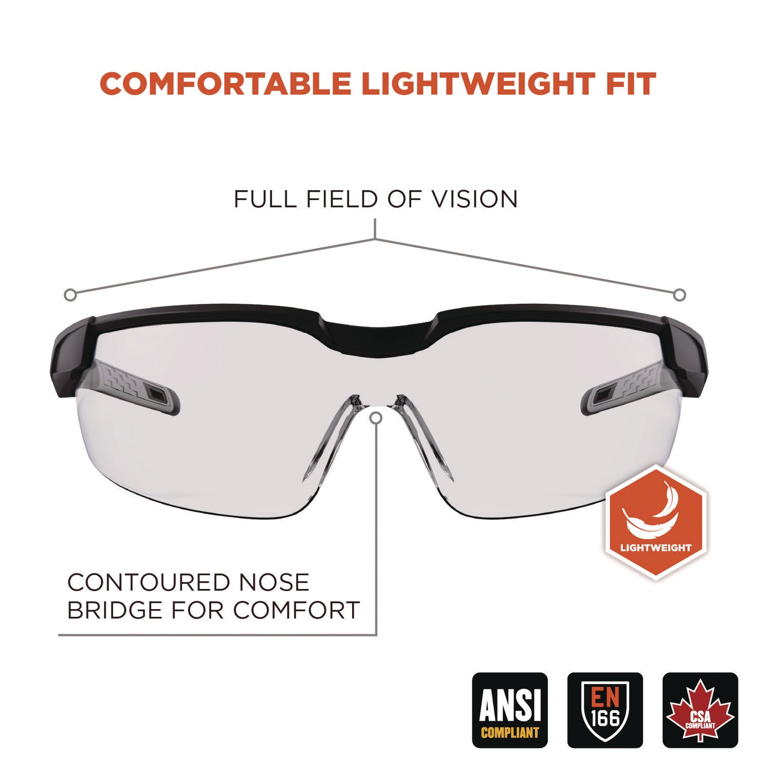 skullerz-dellenger-safety-glasses-with-adjustable-temples-matte-black-frame-clear-polycarbonate-lens-ships-in-1-3-bus-days_ego50060 - 2