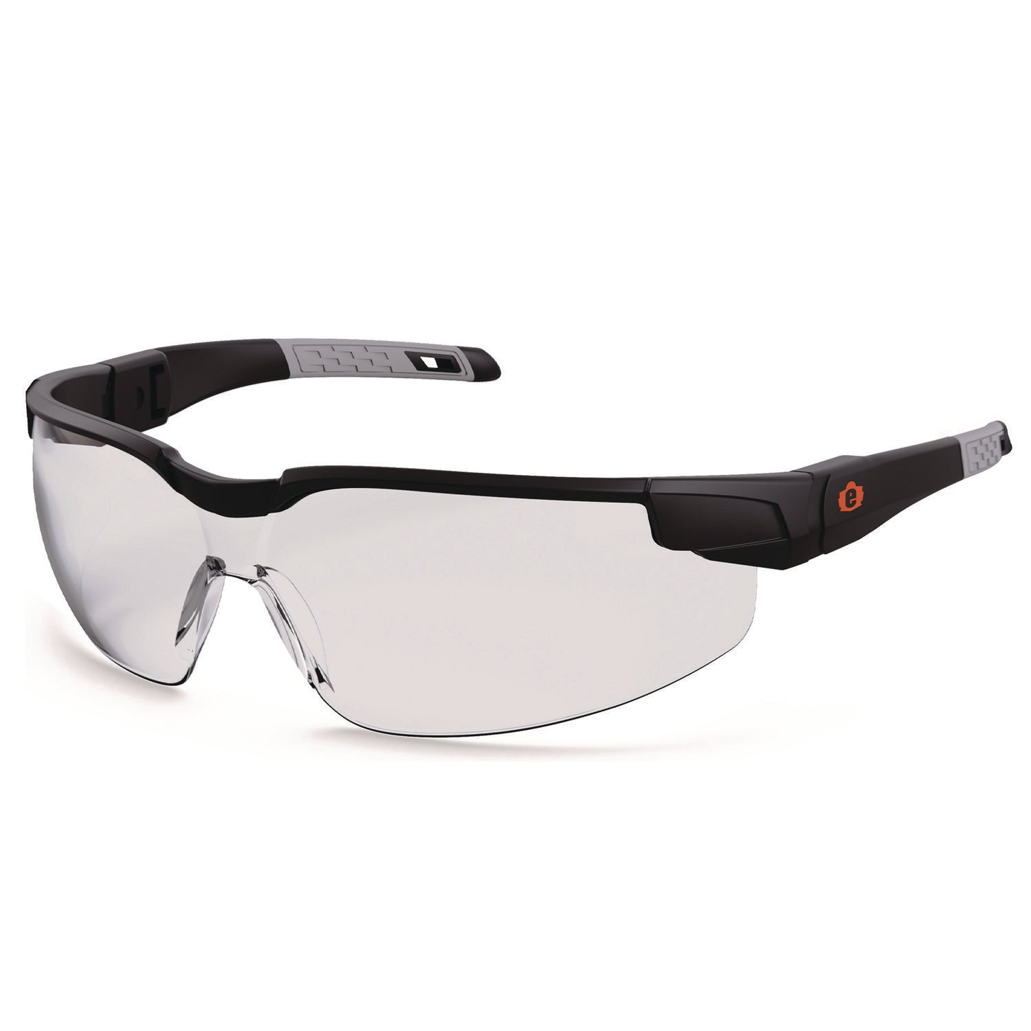 Skullerz DELLENGER Safety Glasses with Adjustable Temples, Matte Black Frame, Clear Polycarbonate Lens, Ships in 1-3 Bus Days