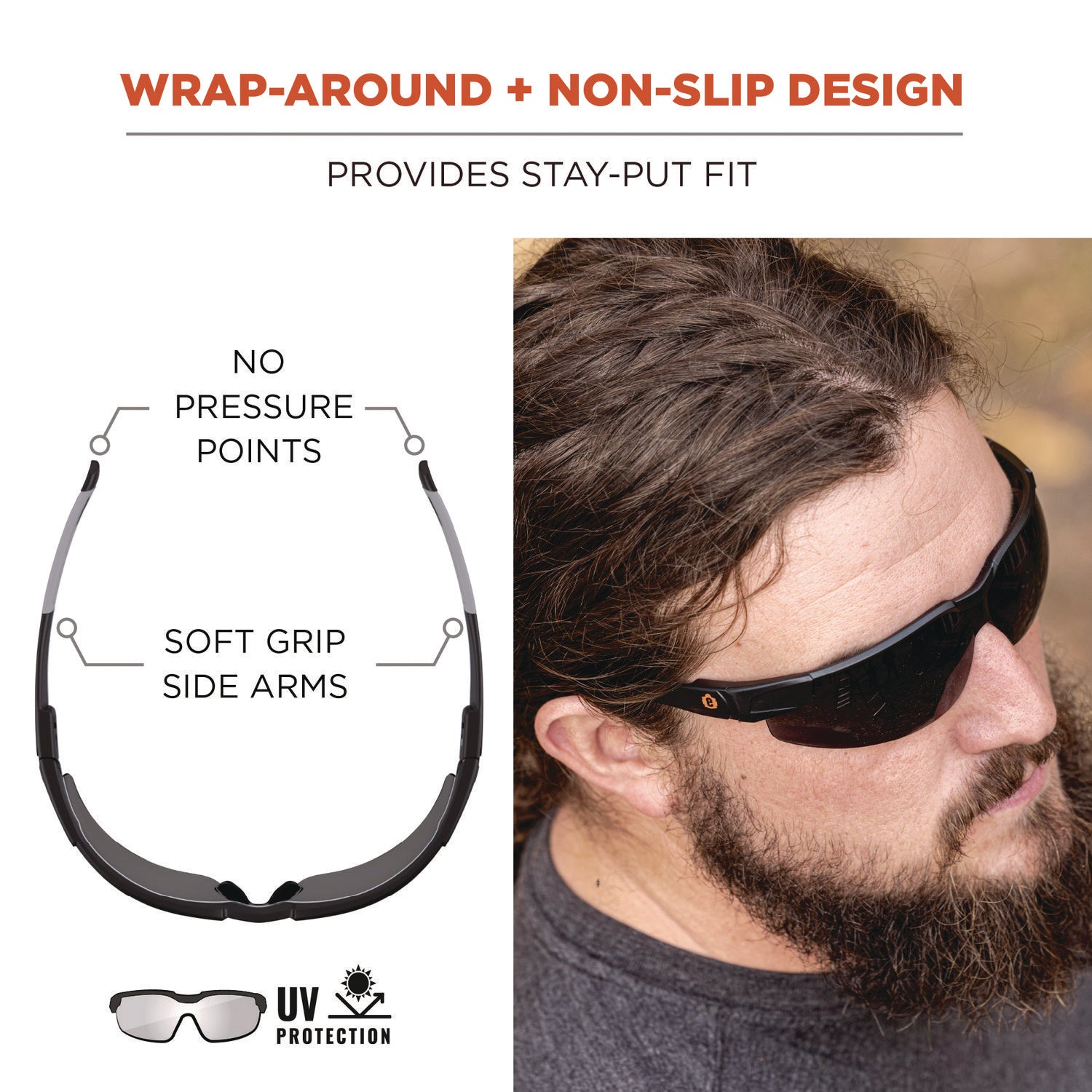 Skullerz DELLENGER Safety Glasses with Adjustable Temples, Matte Black Frame, Smoke Polycarbonate Lens, Ships in 1-3 Bus Days
